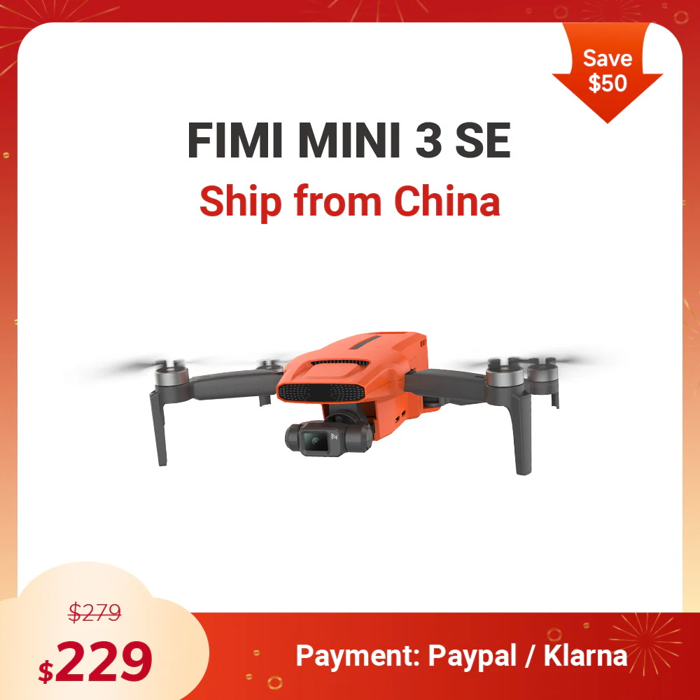 FIMI MINI 3 SE Camera Drone - 4K/30fps Video 1/2.5-inch 12MP Sensor 25